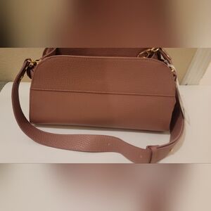 Anna Paola Italian Leather Shoulder Suede Bag